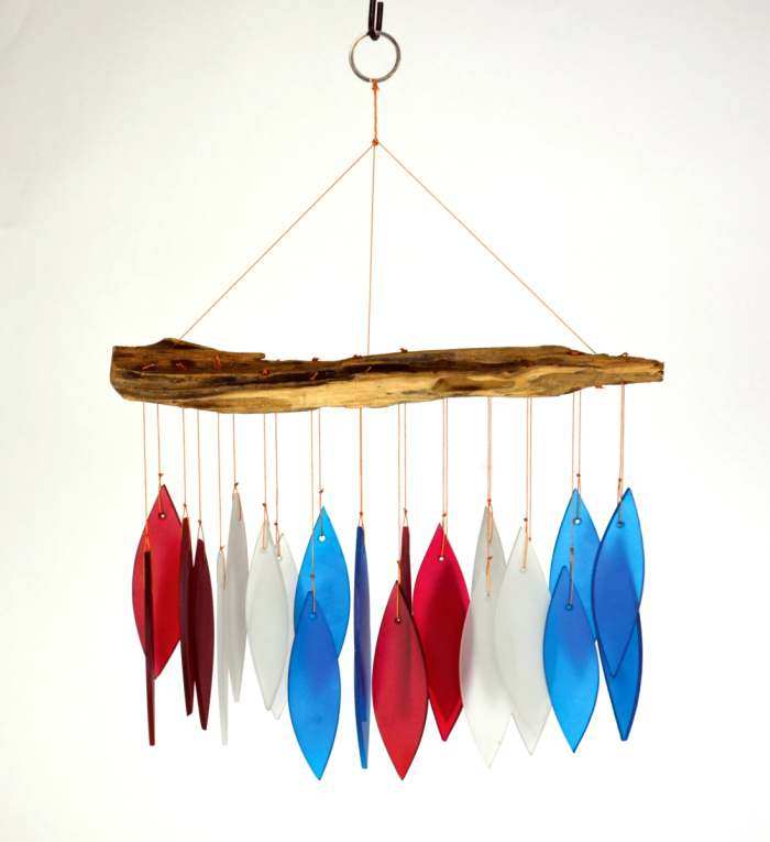 Red, White and Blue Driftwood Wind Chime